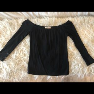 Black off shoulder top